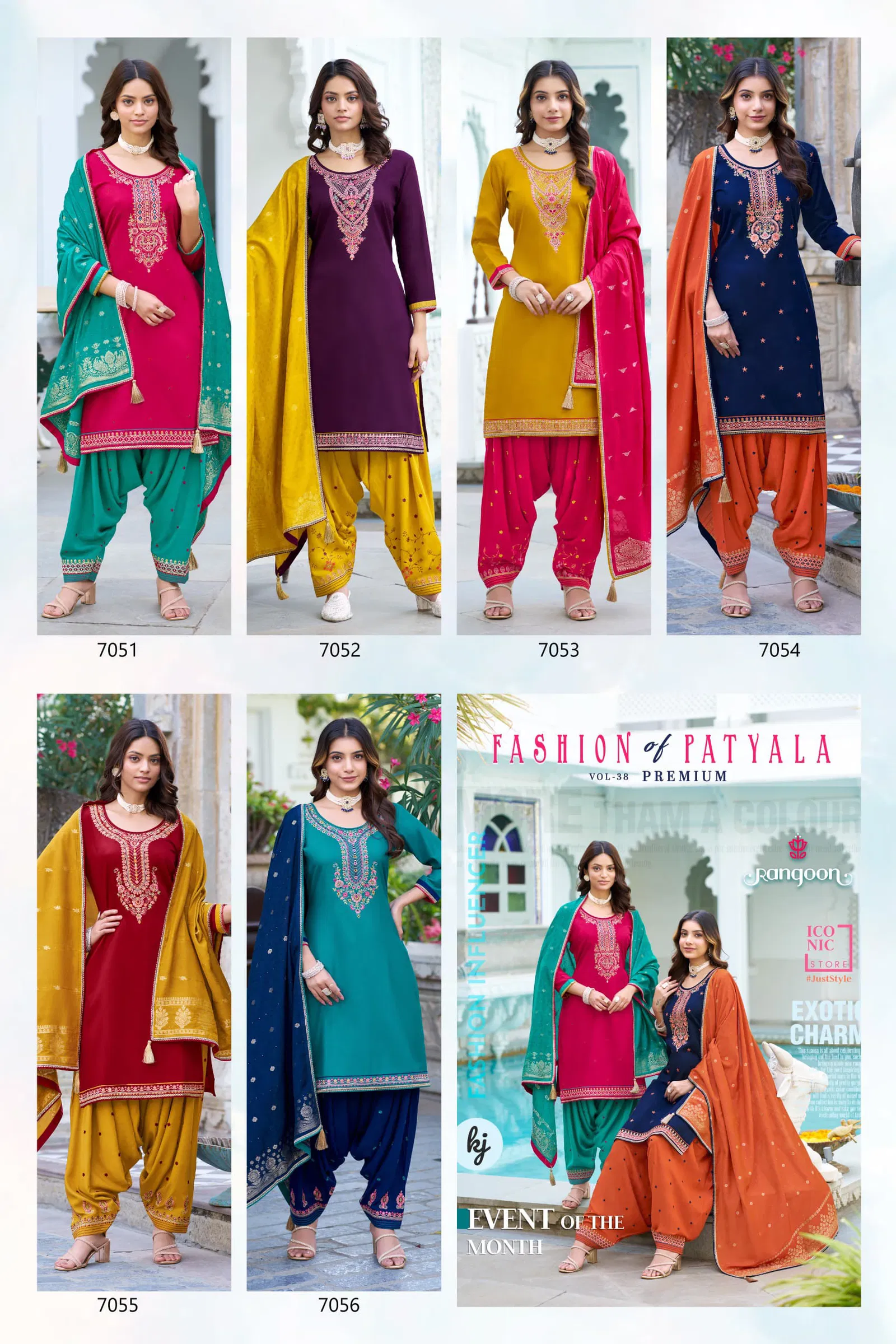 Fashion Of Patyala Vol 38 By Rangoon Jam Silk Readymade Patiyala Suits Online Wholesale